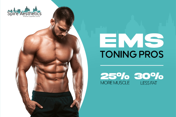 image of man with benefits of EMS toning pros treatment to help combat weight gain Ilford