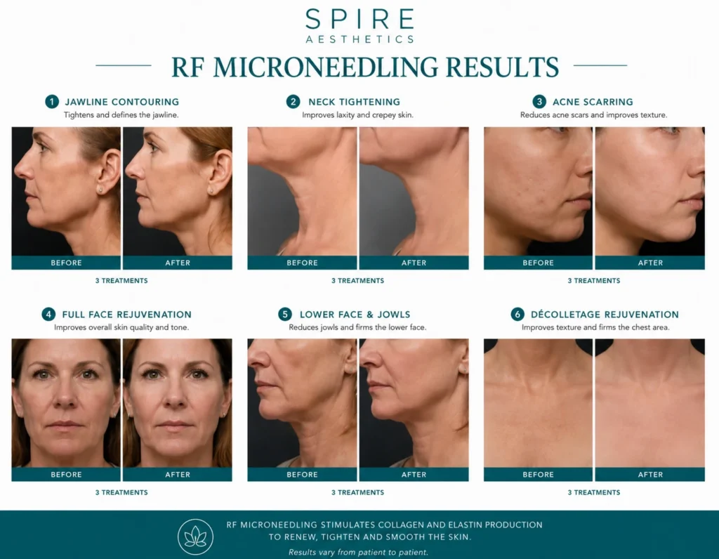 RF Microneedling Skin tightening Ilford results