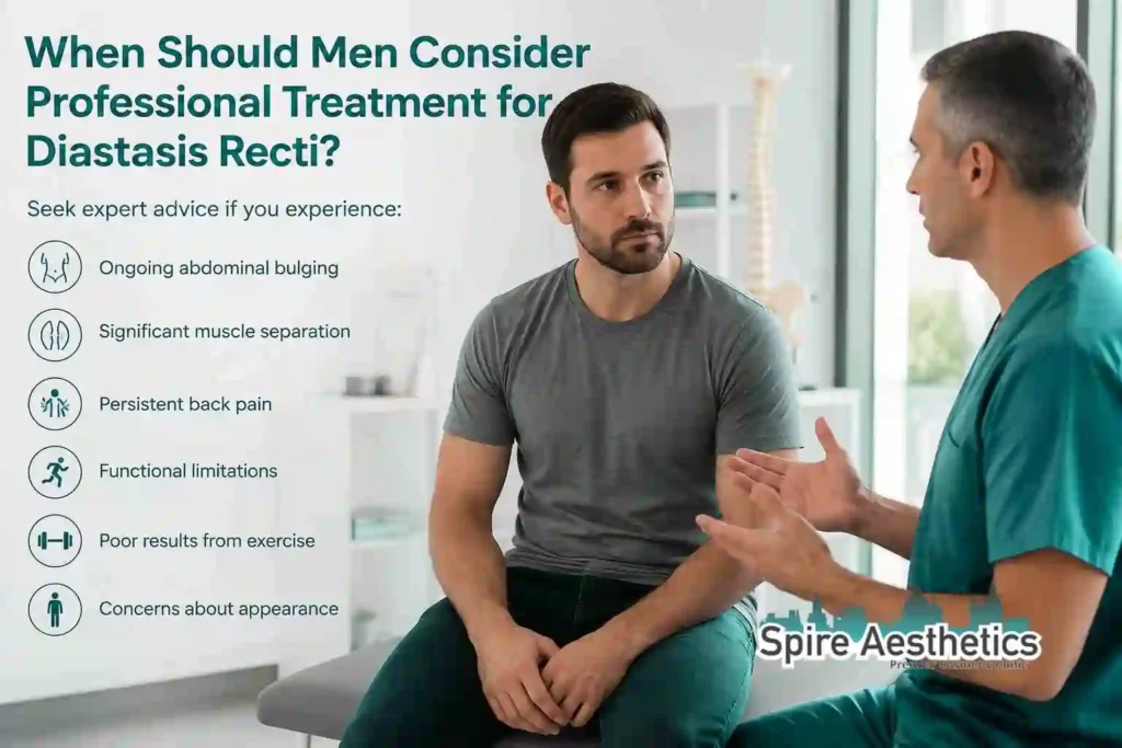 When Should Men Consider Professional Treatment for Diastasis Recti Ilford?